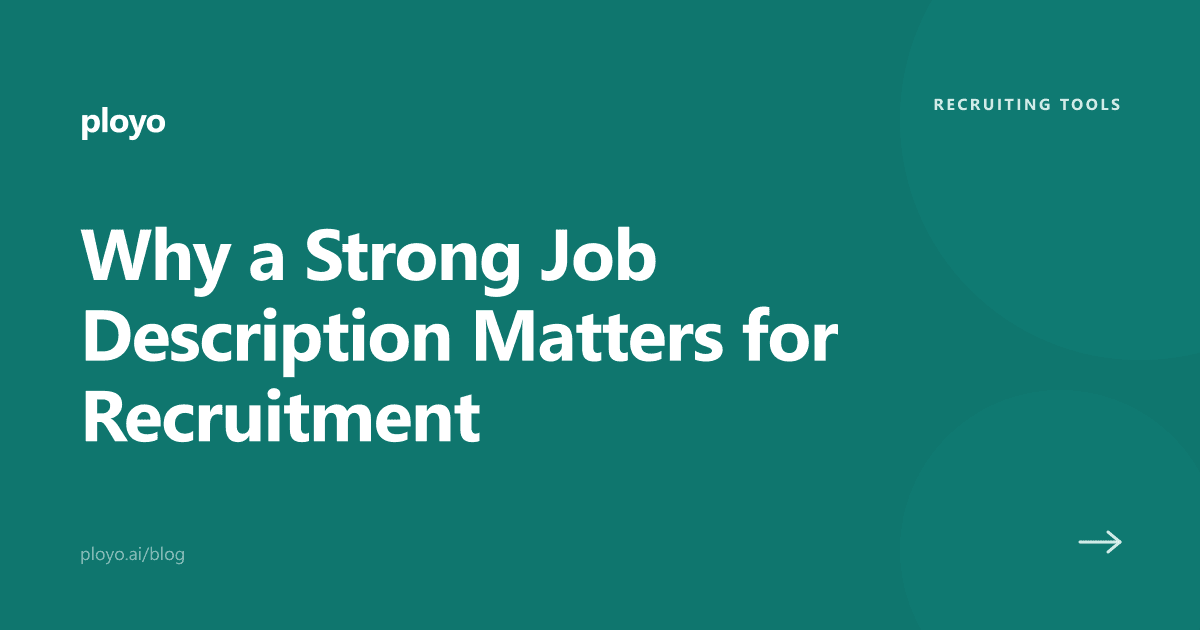 Cover illustration for the Ployo article on why job descriptions matter for recruitment