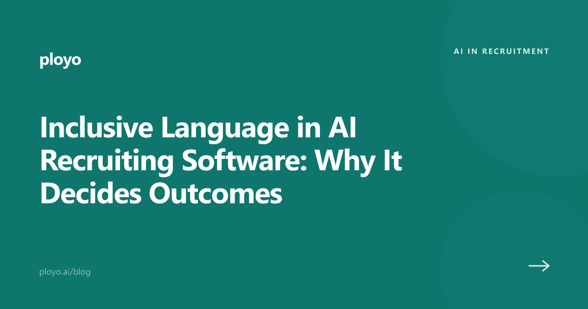 Illustration for the Ployo article on inclusive language in AI recruiting software