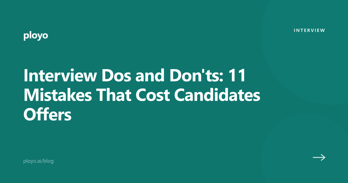 Cover illustration for the Ployo article on interview dos and don'ts