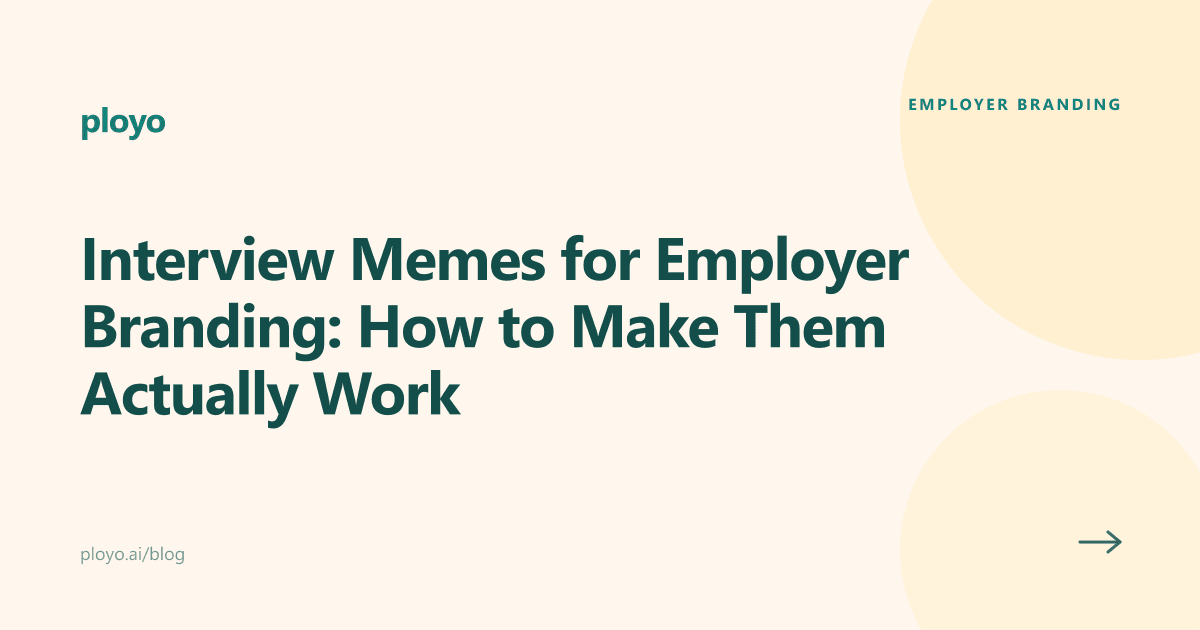 Cover illustration for the Ployo article on using interview memes for employer branding