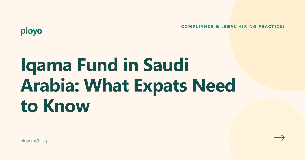 Cover illustration for the Ployo article on the iqama fund in Saudi Arabia