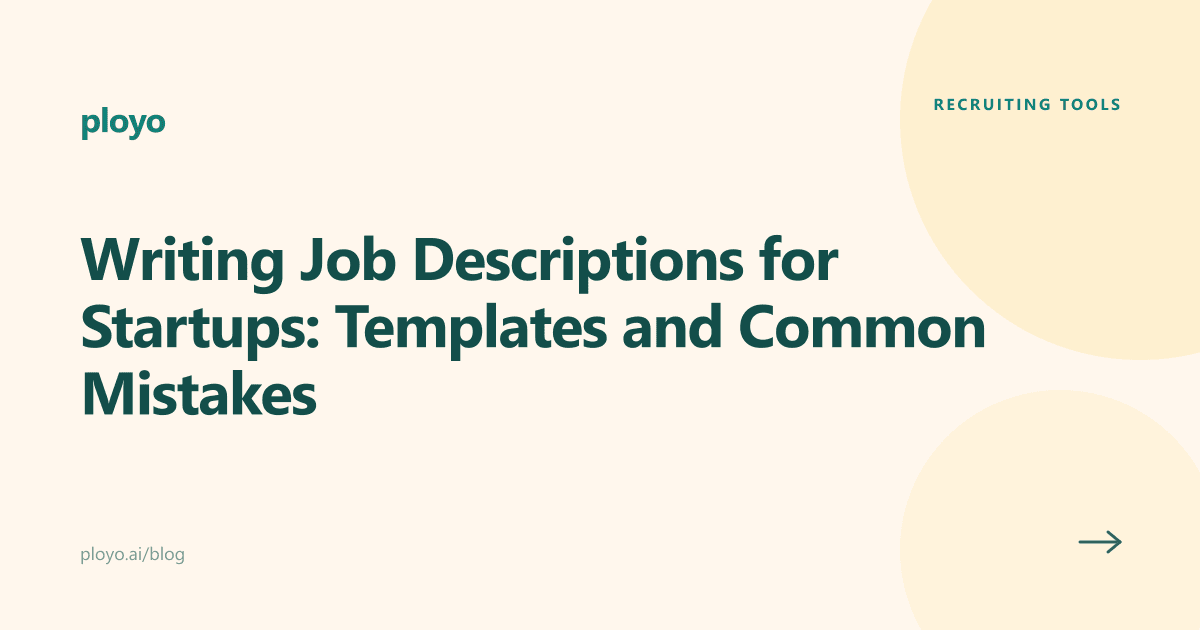 Cover illustration for the Ployo article on writing job descriptions for a startup