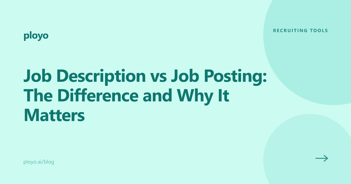 Illustration for an article explaining the difference between a job description and a job posting