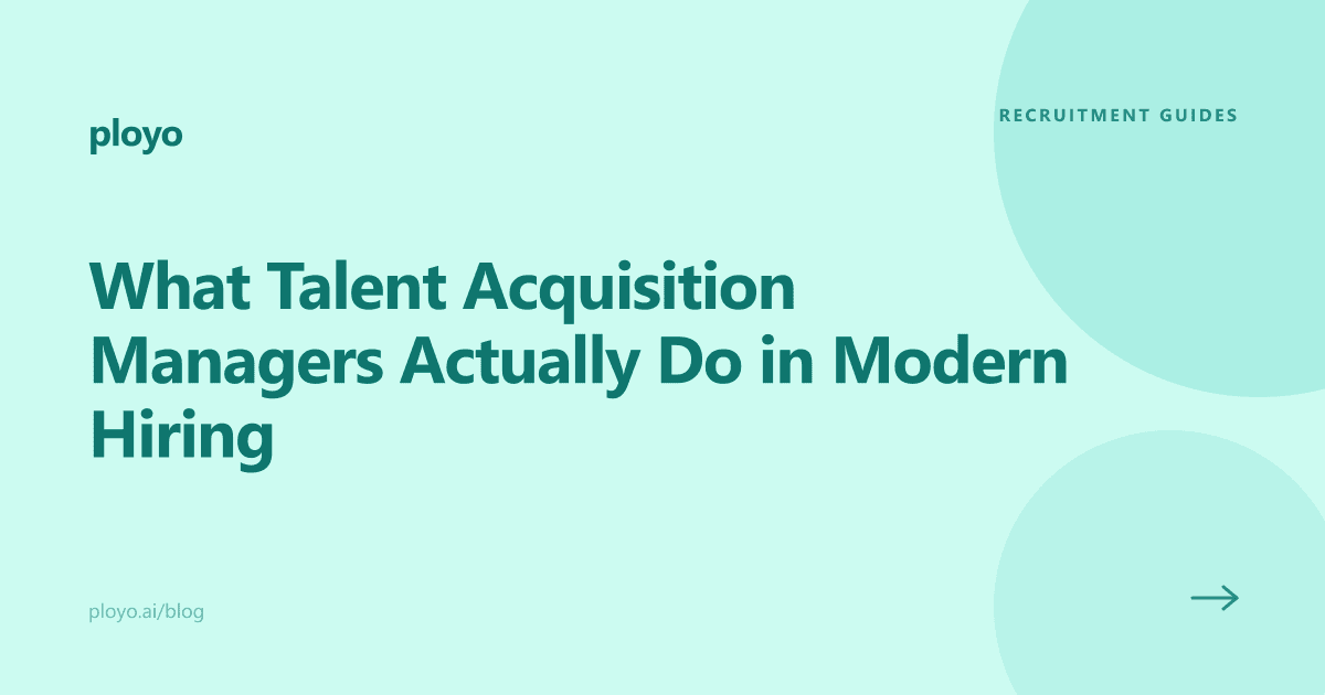 Illustration for the Ployo article on what talent acquisition managers actually do