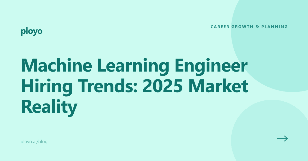 Cover illustration for the Ployo article on machine learning engineer hiring trends