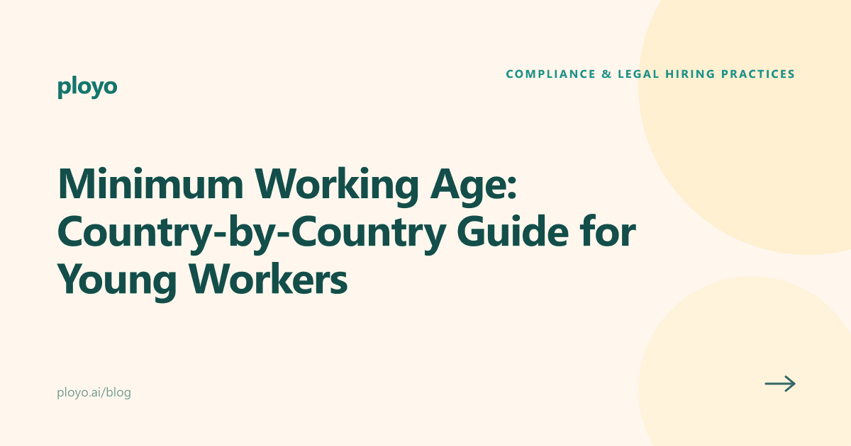 Illustration for the Ployo guide on minimum working age requirements by country