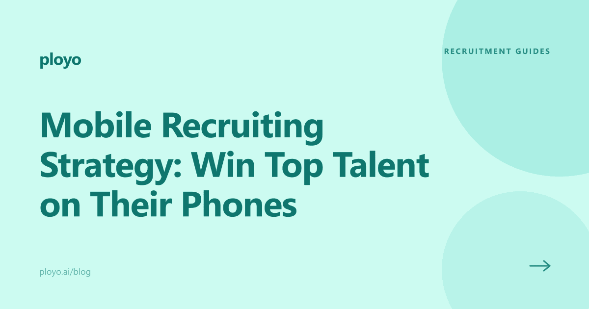 Cover illustration for the Ployo article on mobile recruiting strategy for reaching candidates on phones