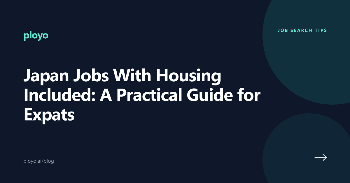 Cover illustration for the Ployo article on Japan jobs that include housing