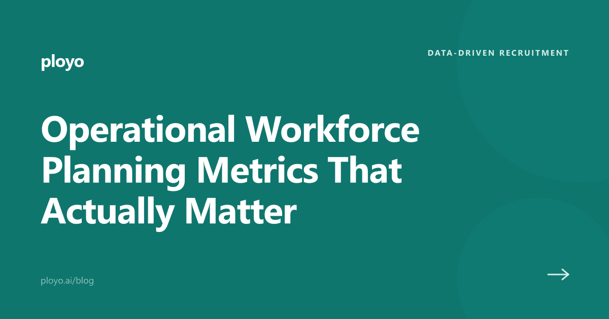 Cover illustration for the Ployo article on operational workforce planning metrics
