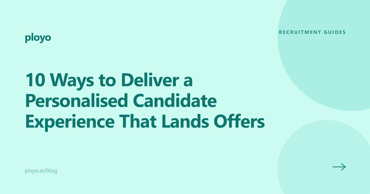 Illustration for the Ployo article on ten ways to personalise candidate experience and land offers