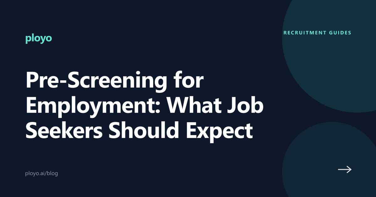 Cover illustration for the Ployo article on the pre-screening process for employment
