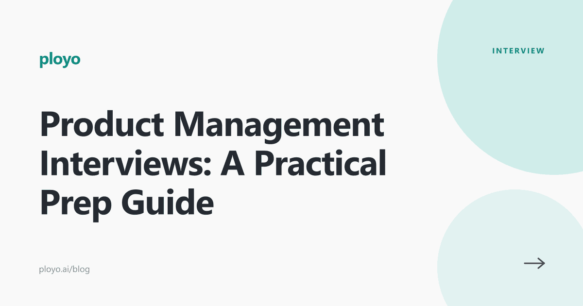 Illustration for the Ployo guide on preparing for product management interviews