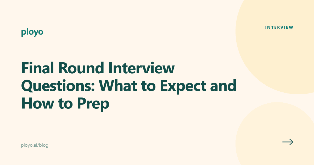 Cover illustration for the Ployo article on final round interview questions and preparation