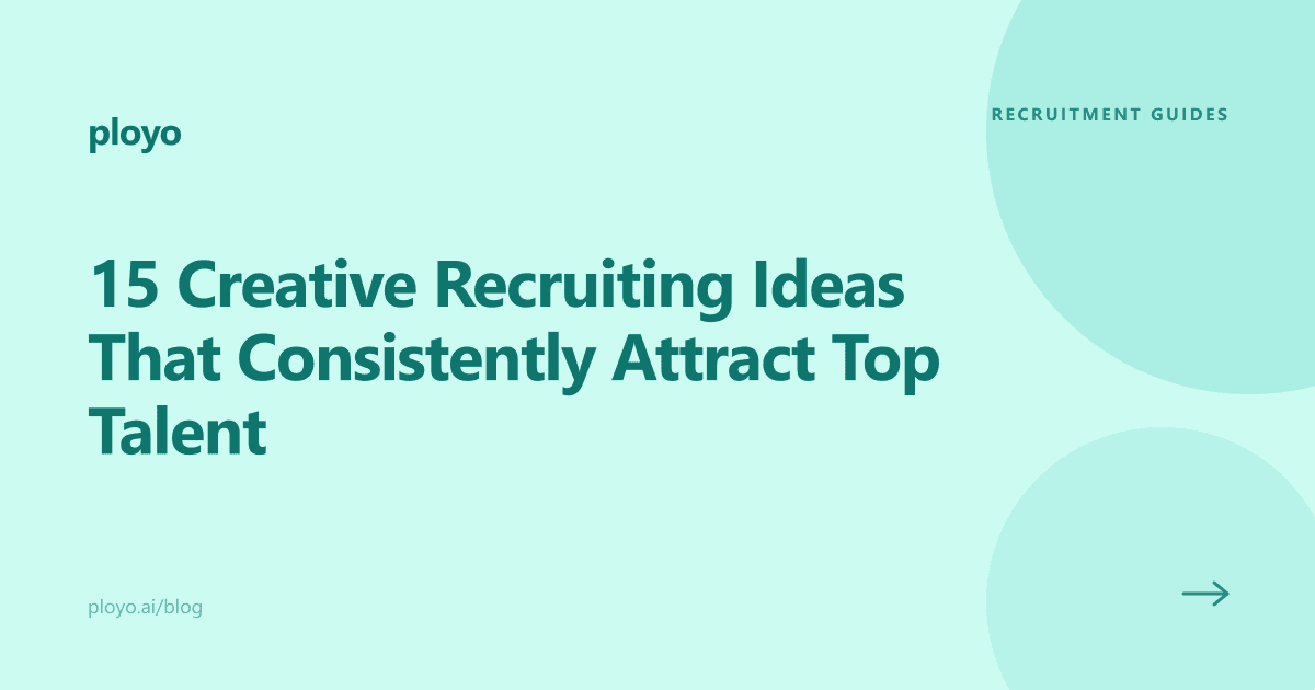 Illustration for the Ployo article on 15 creative recruiting ideas that attract top talent