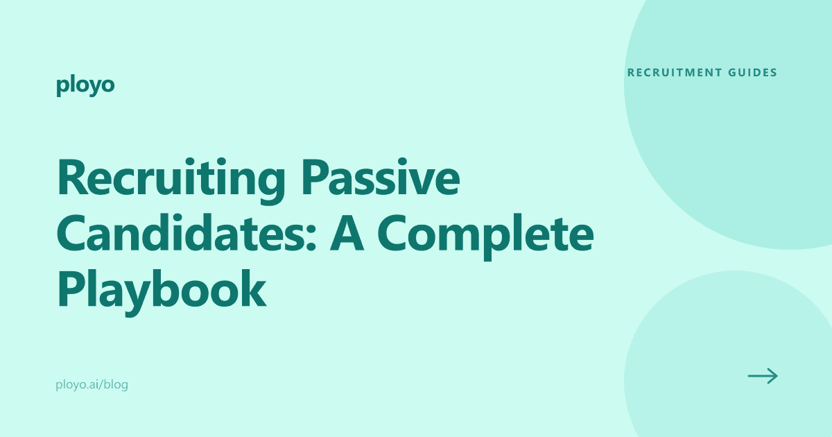 Illustration for the Ployo playbook on recruiting passive candidates