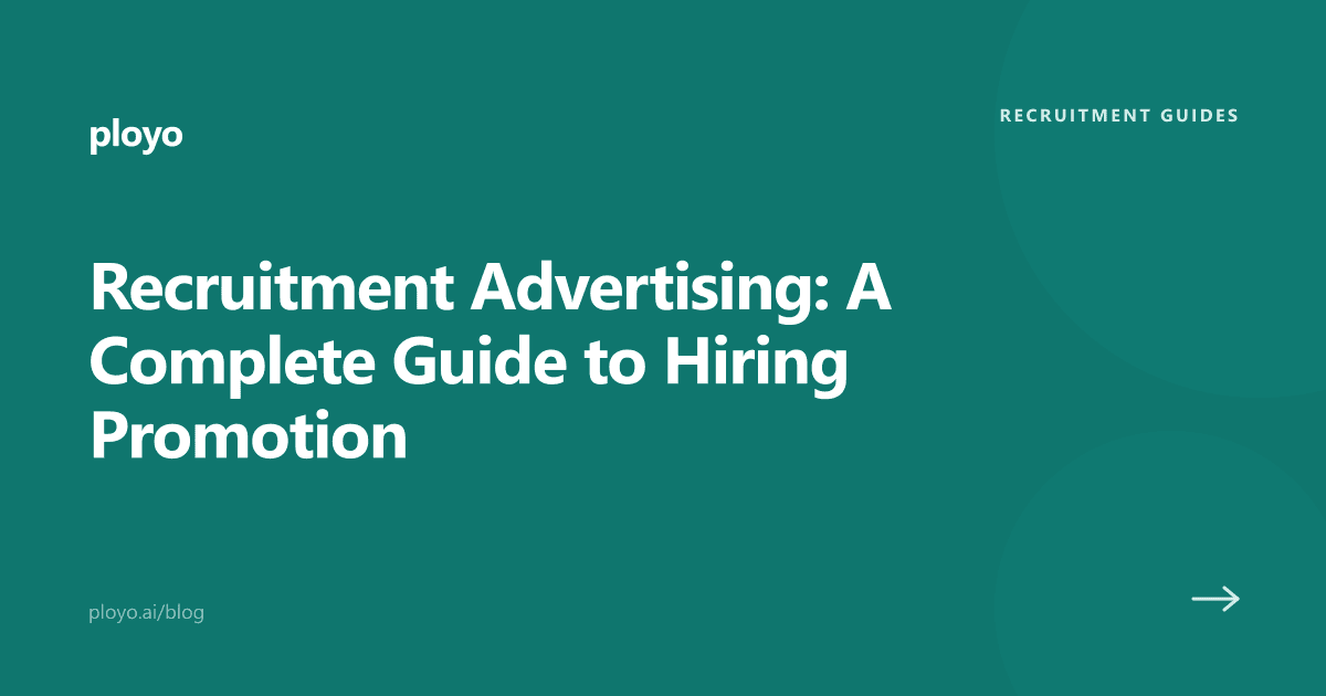 Cover illustration for the Ployo article on recruitment advertising and hiring promotion