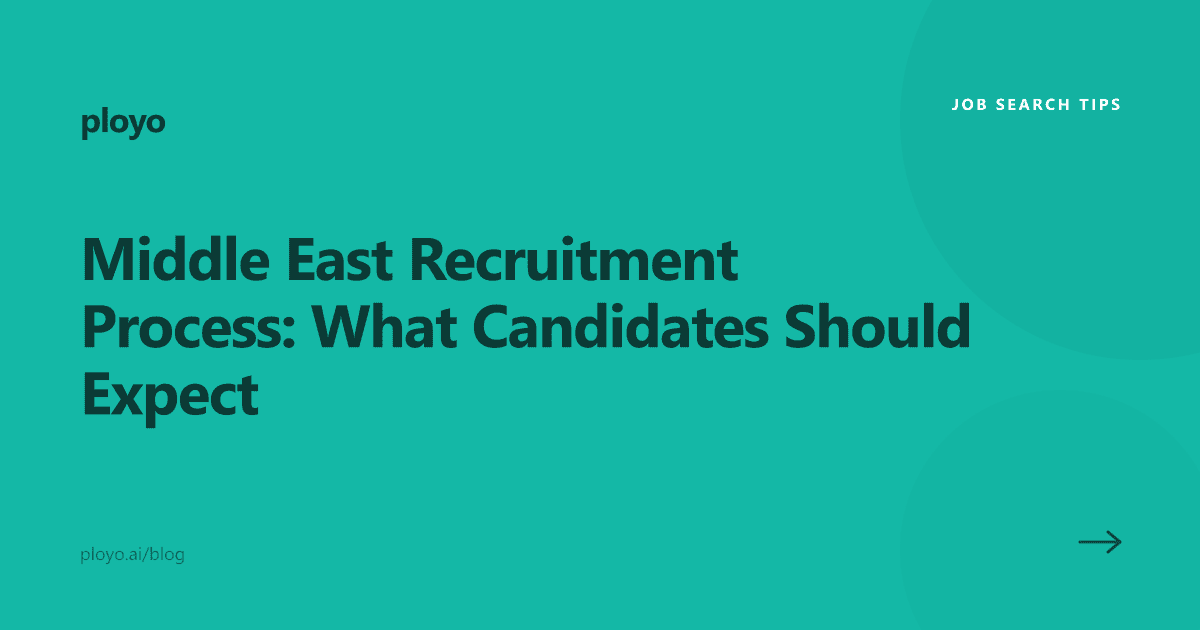 Illustration for the Ployo article on the Middle East recruitment process and what candidates should expect