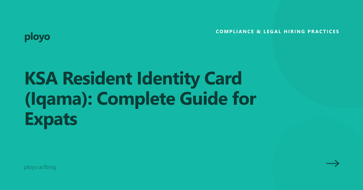 Illustration for the Ployo article on the KSA resident identity card (Iqama) guide