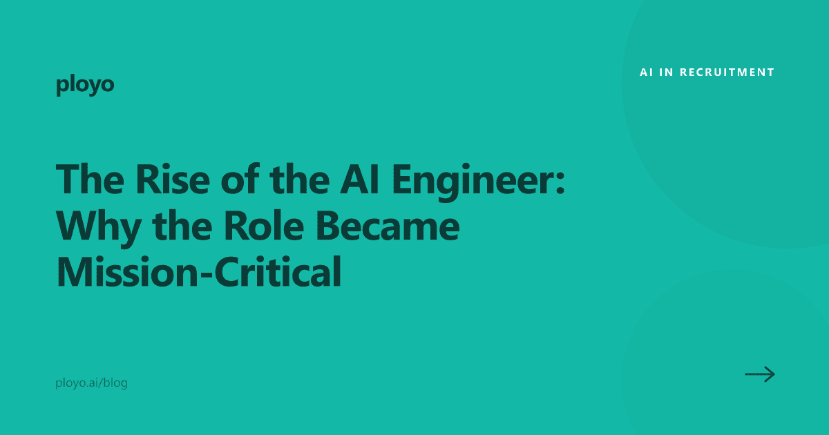 Cover illustration for the Ployo article on the rise of the AI engineer as a business-critical role