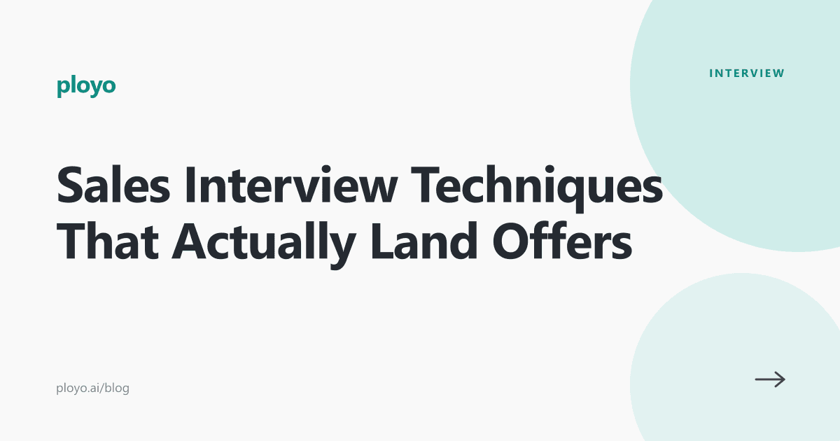 Illustration for the Ployo article on sales interview techniques that land offers