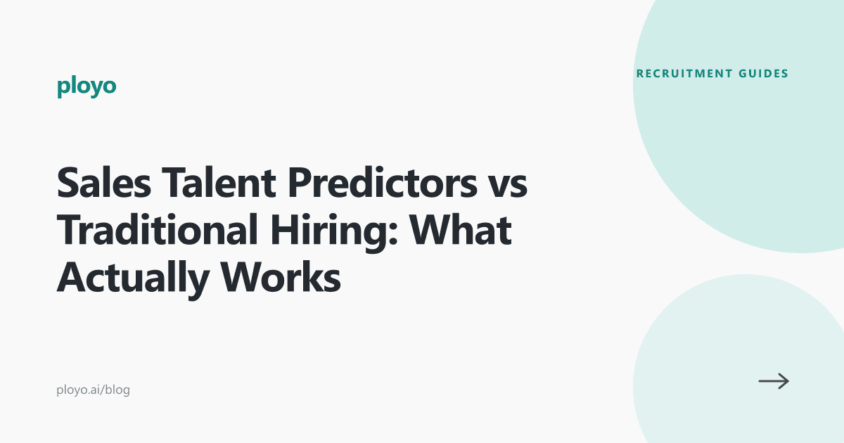 Illustration for the Ployo article comparing sales talent predictors and traditional hiring