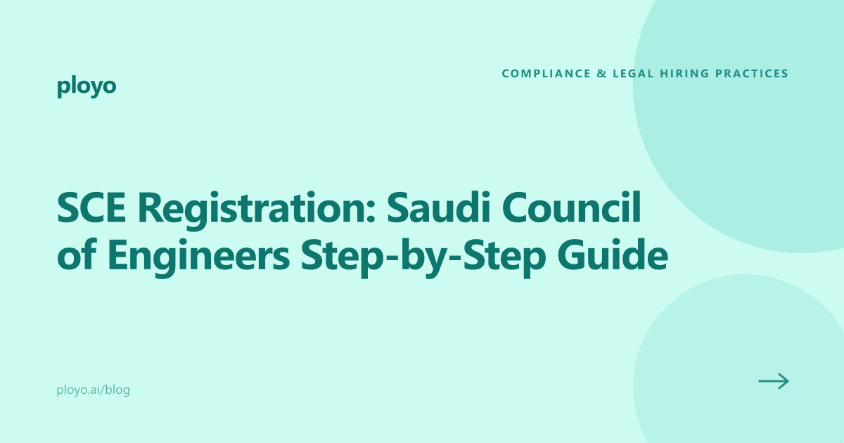 Cover illustration for the Ployo article on Saudi Council of Engineers registration