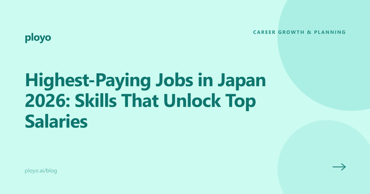 Illustration of top skills that unlock the highest paying jobs in Japan