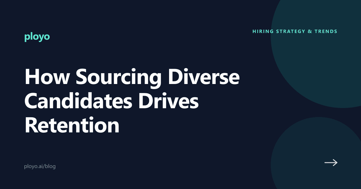 Illustration for the Ployo article on how sourcing diverse candidates drives retention