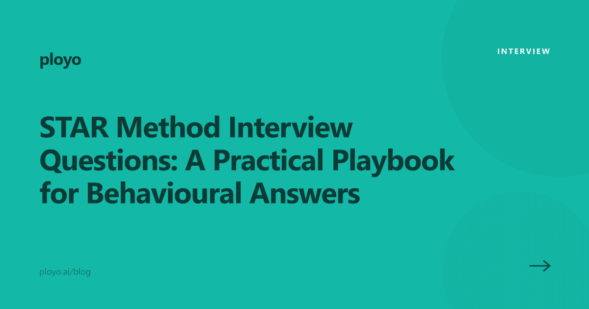 Cover illustration for the Ployo article on STAR method interview questions and behavioural answers