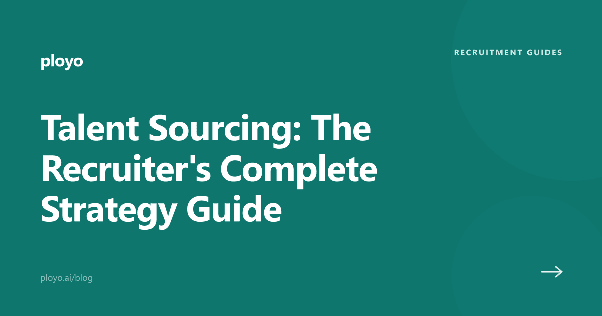 Illustration for the Ployo guide on talent sourcing strategy for recruiters