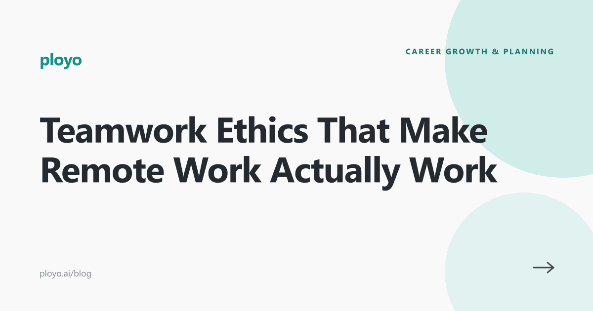 Illustration for an article on teamwork ethics that make remote work succeed