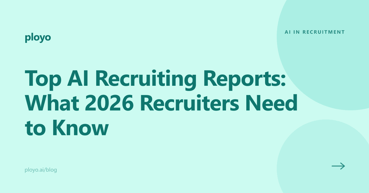 Illustration for the Ployo article on top AI recruiting reports for 2026