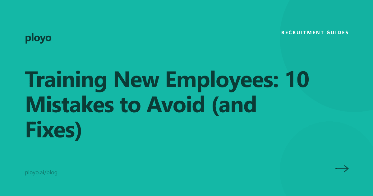 Illustration for the Ployo article on mistakes to avoid when training new employees