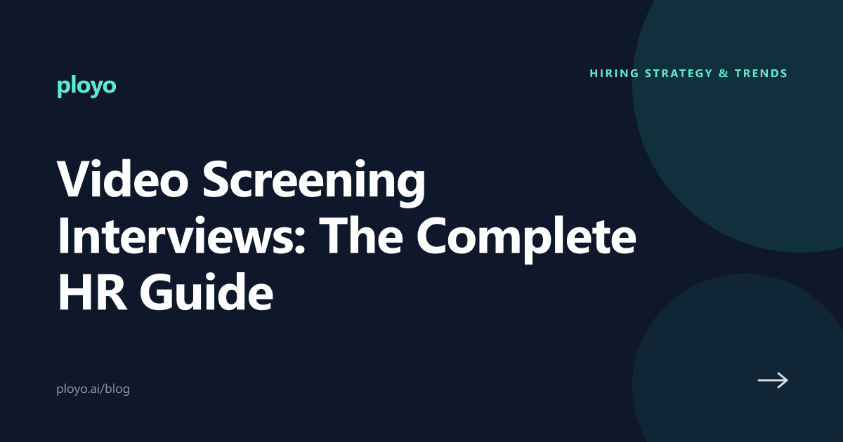 Illustration of a recruiter conducting a video screening interview with a candidate