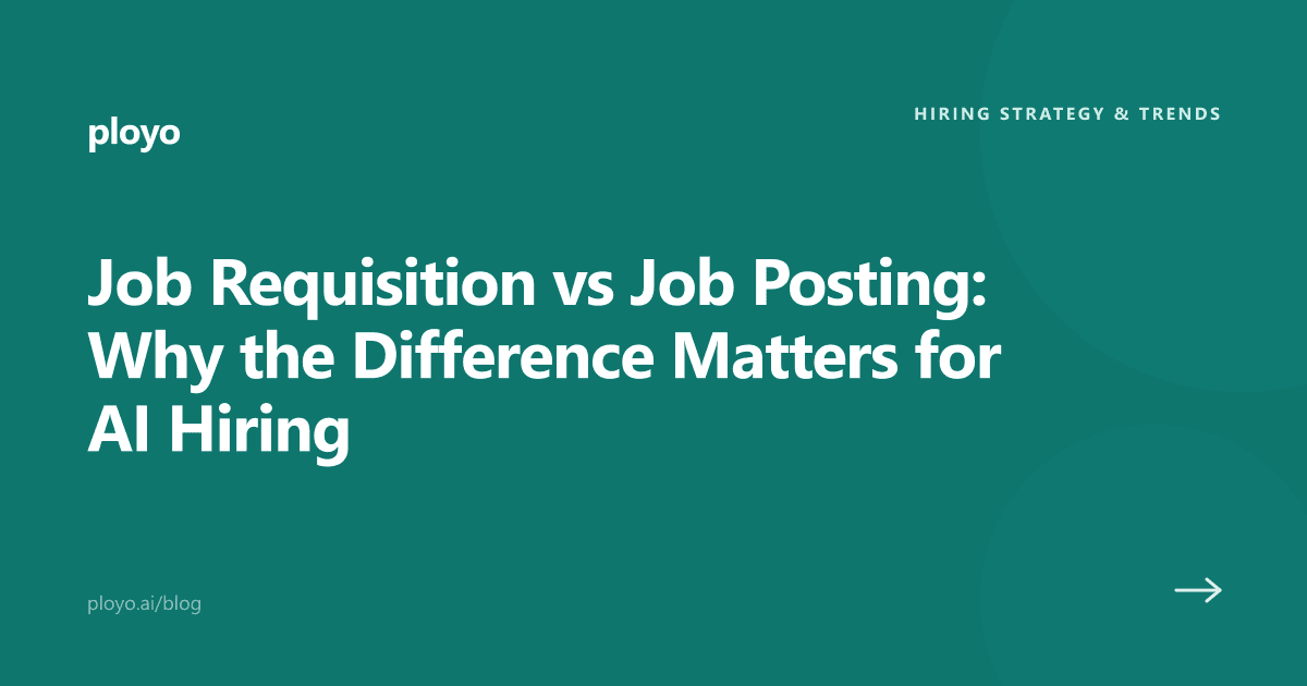 Illustration for the Ployo article on the difference between job requisitions and job postings
