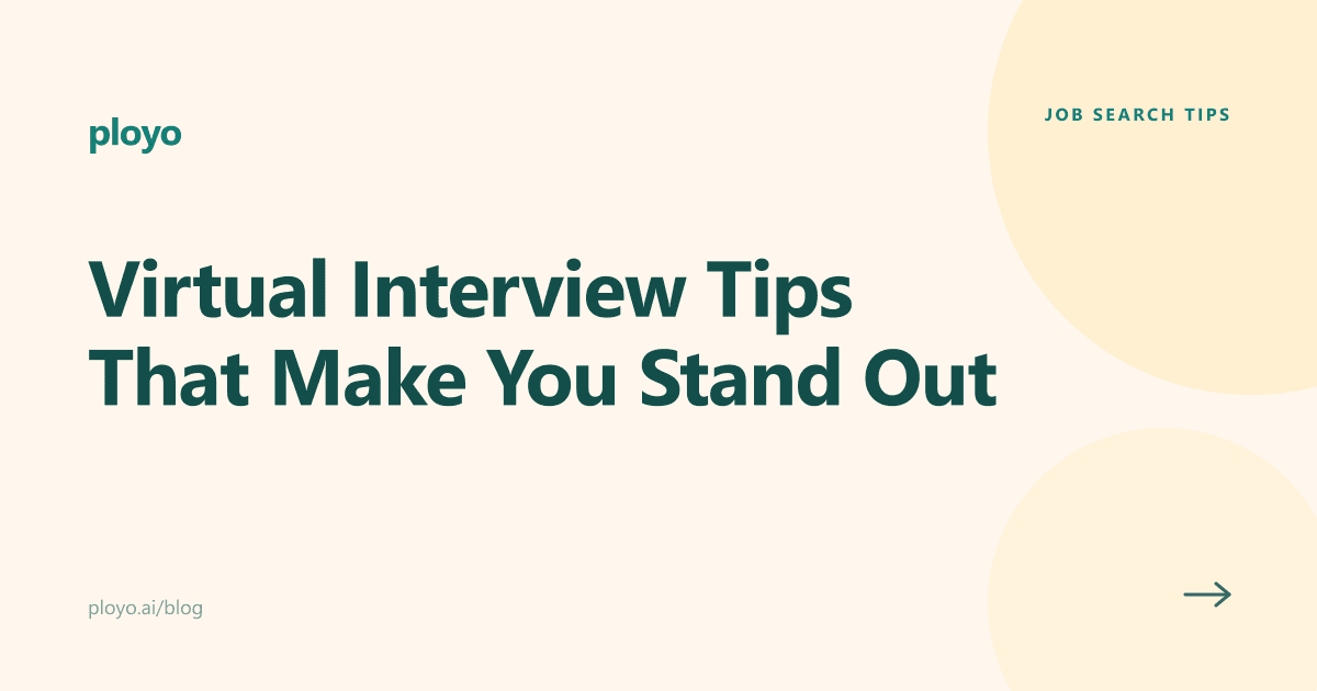Illustration of a candidate on a virtual interview call with good lighting and setup