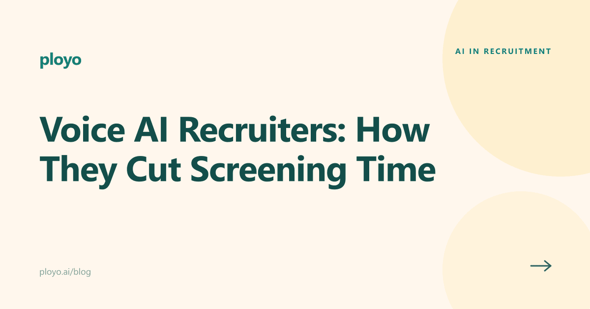 Illustration for the Ployo article on how voice AI recruiters speed up candidate screening