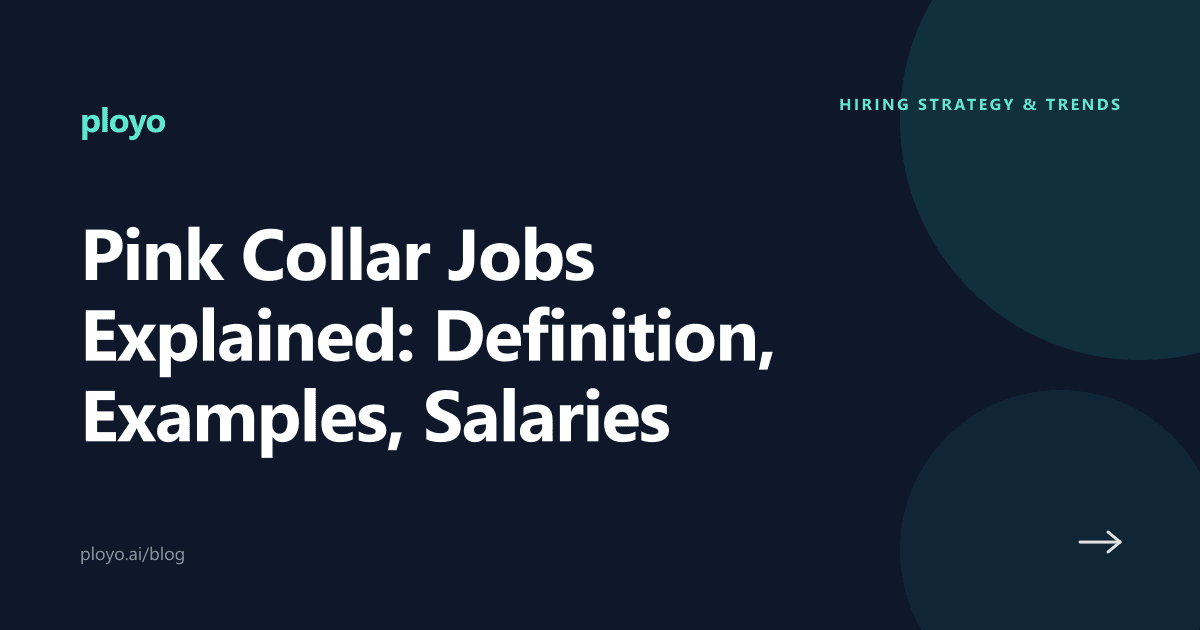 Illustration for the Ployo article explaining pink collar jobs, examples, and salaries