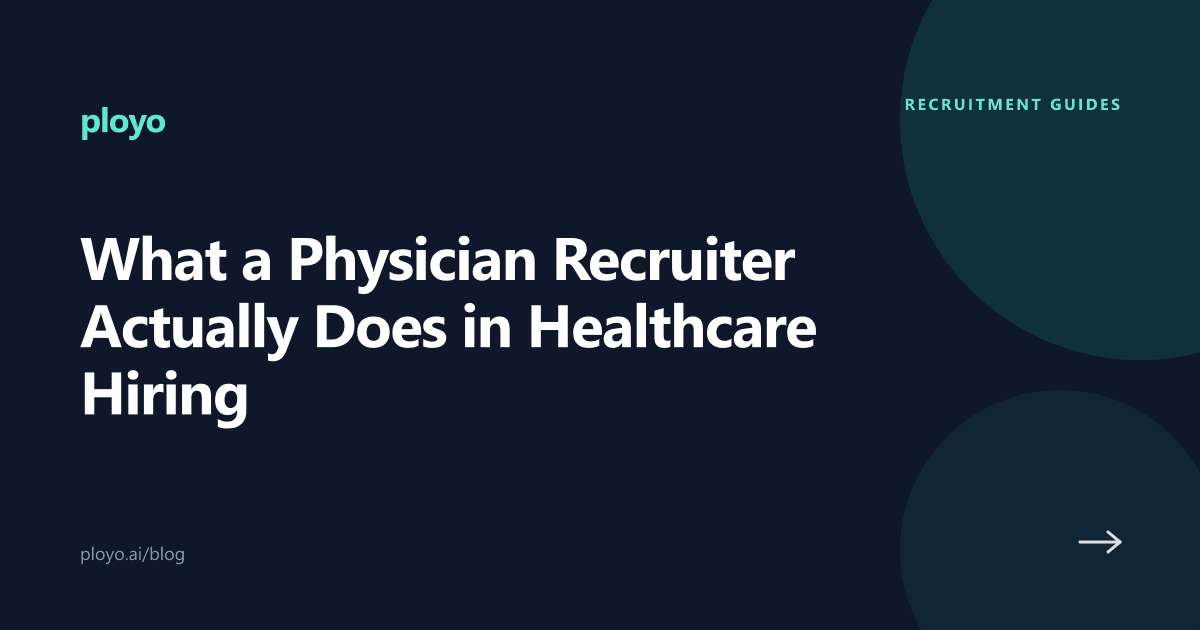 Illustration of a physician recruiter coordinating healthcare hiring during a talent shortage