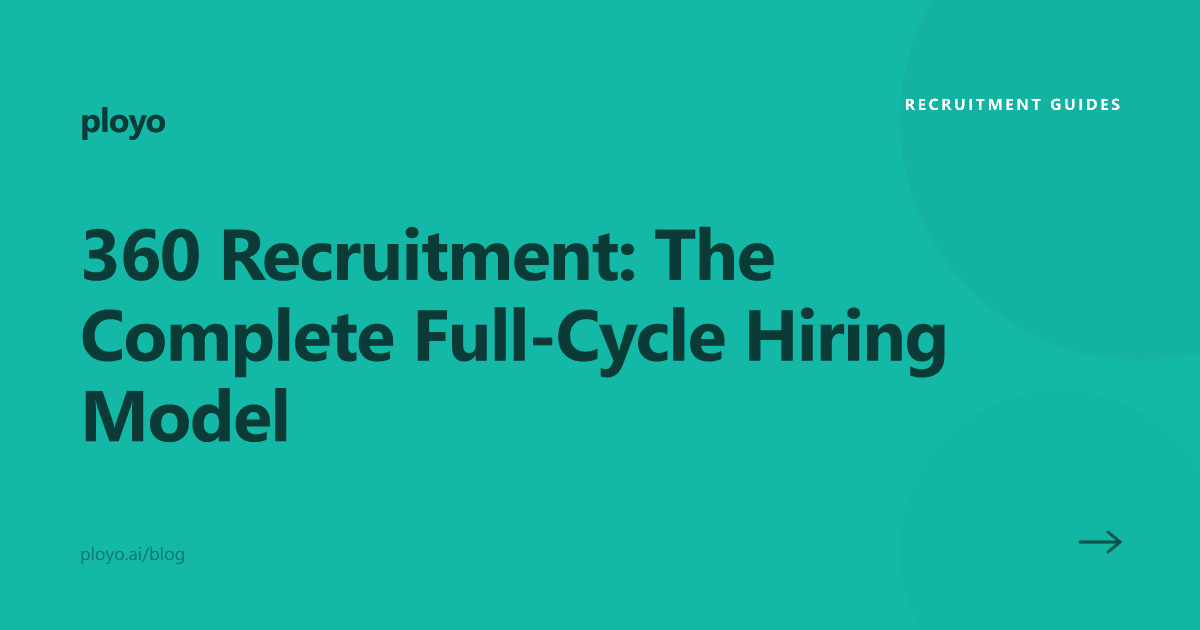 Illustration for the Ployo article on 360 recruitment and the full-cycle hiring model