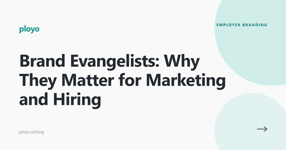 Illustration for the Ployo article on brand evangelists and why they matter for hiring
