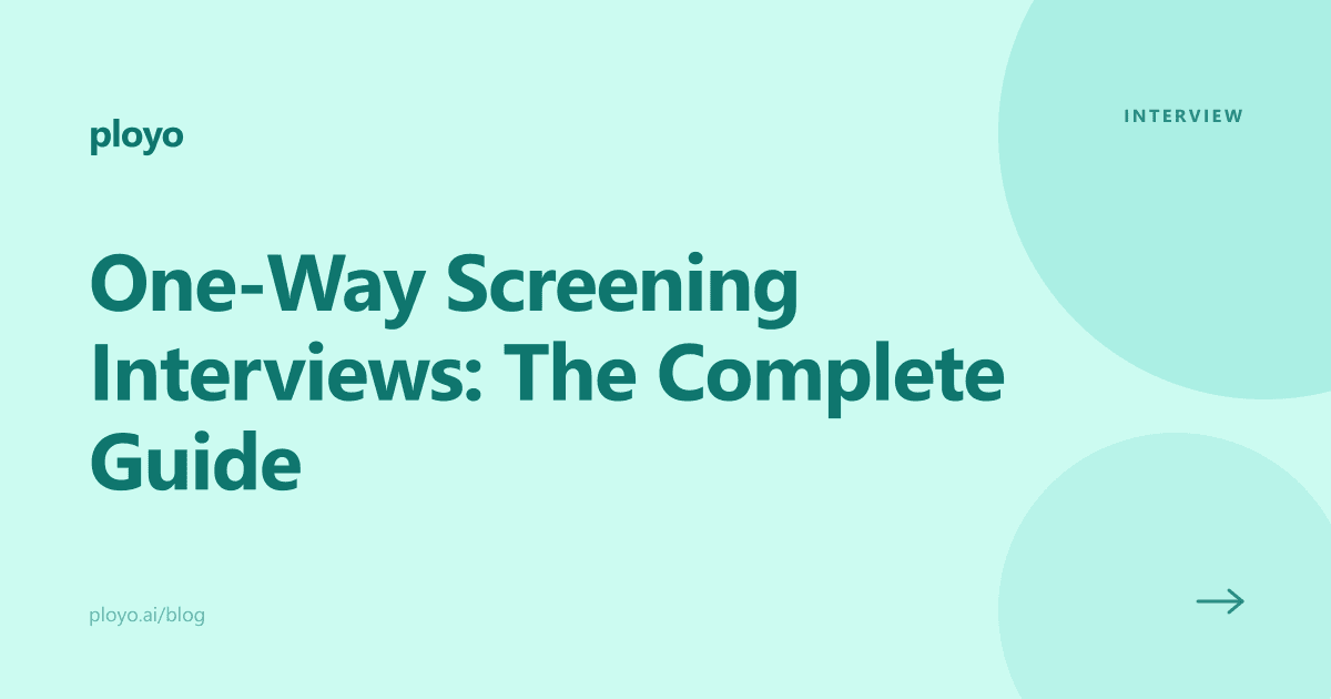 Cover illustration for the Ployo article on one-way screening interviews