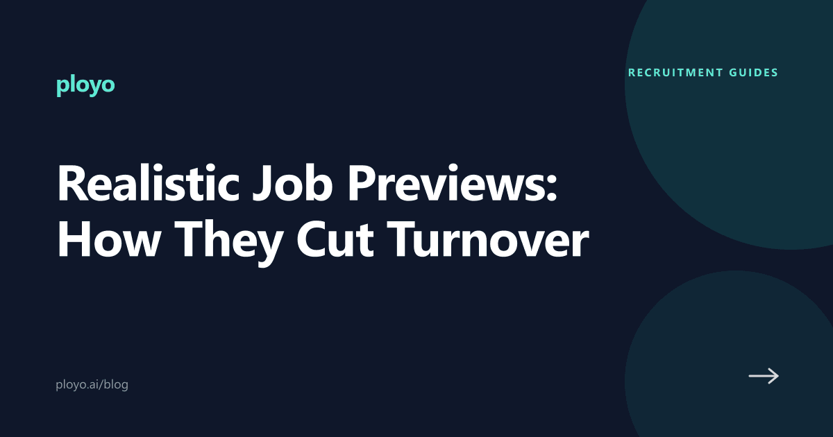 Illustration for the Ployo article on realistic job previews and reducing turnover