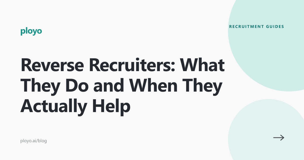 Illustration for the Ployo article on what reverse recruiters do and when they help
