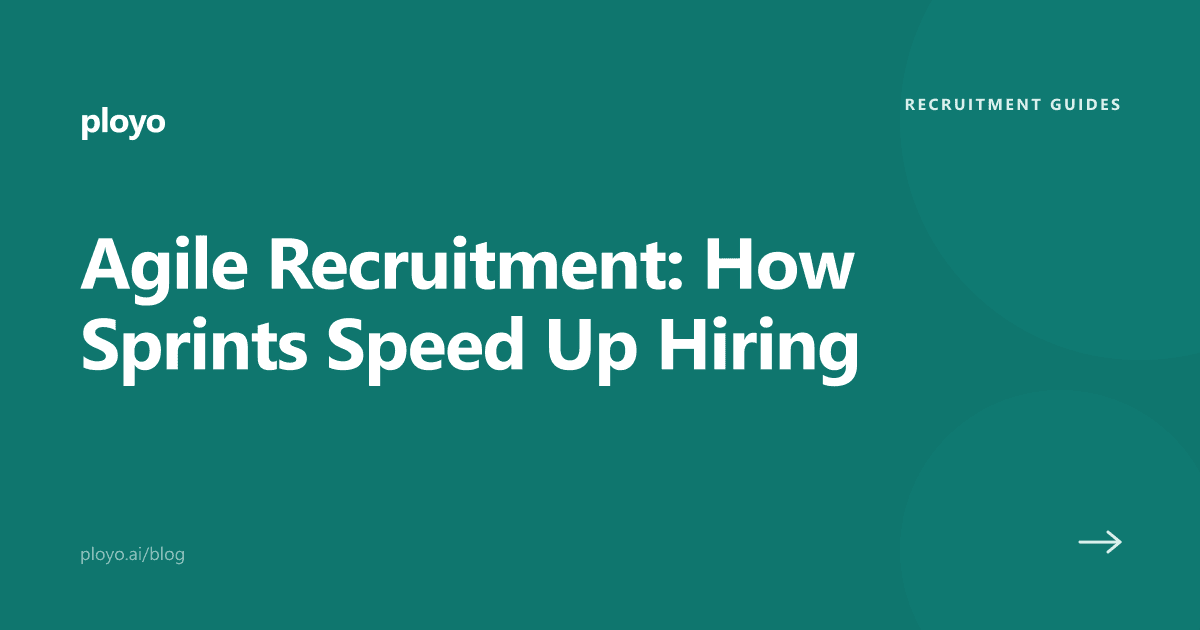 Illustration for the Ployo article on agile recruitment and sprint-based hiring