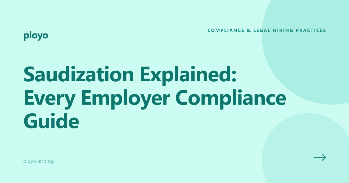 Illustration representing Saudization compliance requirements for employers in Saudi Arabia