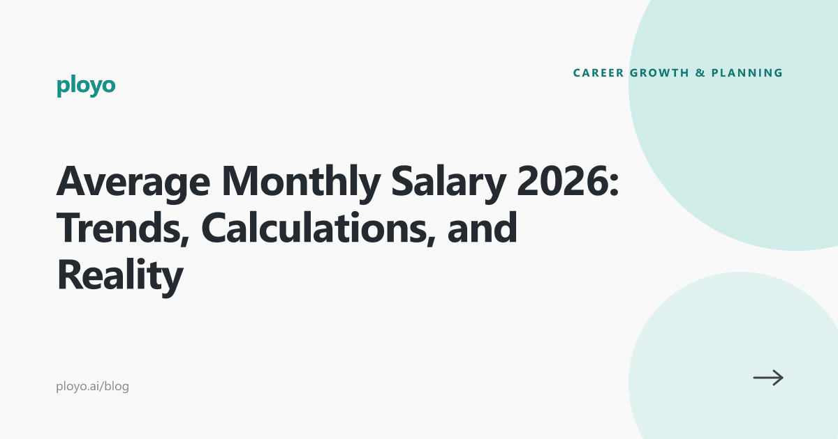 Illustration for the Ployo article on average monthly salary trends and calculations