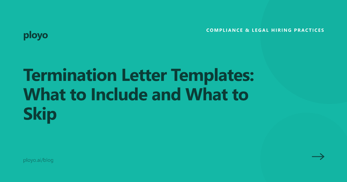 Illustration for the Ployo article on what to include in a termination letter template