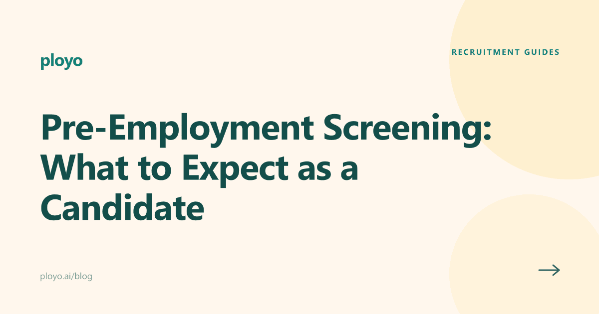 Illustration for the Ployo article on what to expect during pre-employment screening