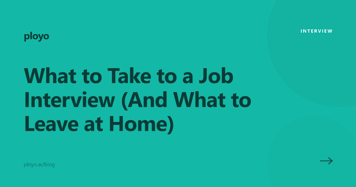 Cover illustration for the Ployo article on what to take to a job interview